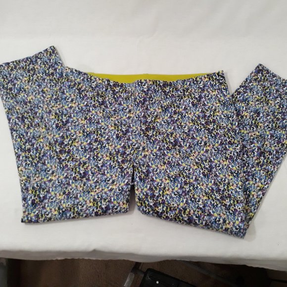 Ann Taylor Chelsea Crop Pants - Size 12 - Gorgeous Print - Picture 1 of 10